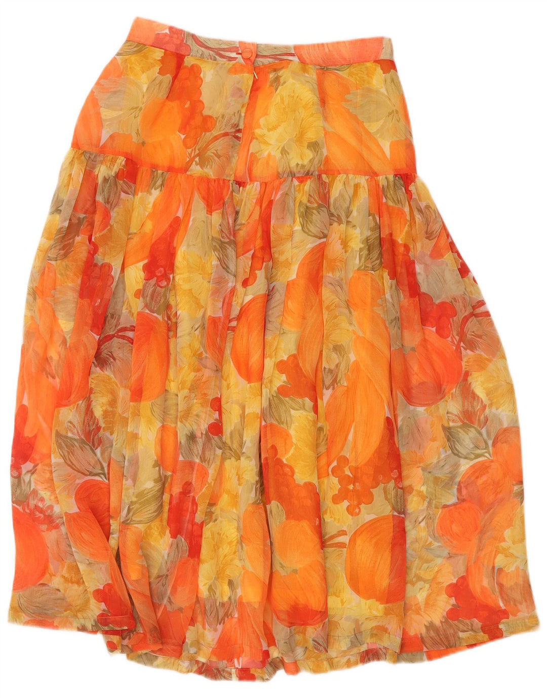 Vintage A-Line nederdel til kvinder W30 Medium Orange Floral