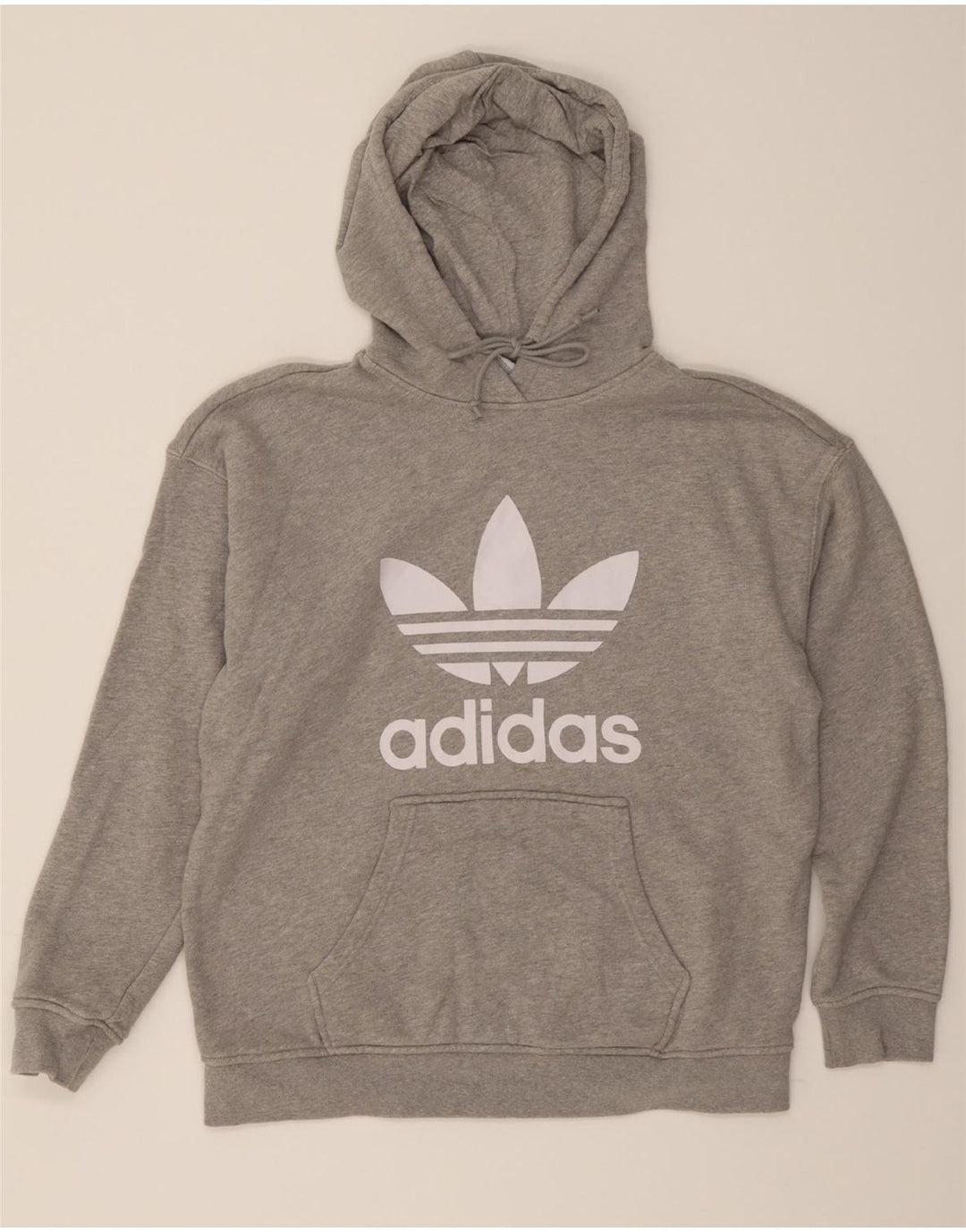 ADIDAS Mens Graphic Hoodie Jumper Medium Grey Cotton Vintage Adidas and Second-Hand Adidas from Messina Hembry 