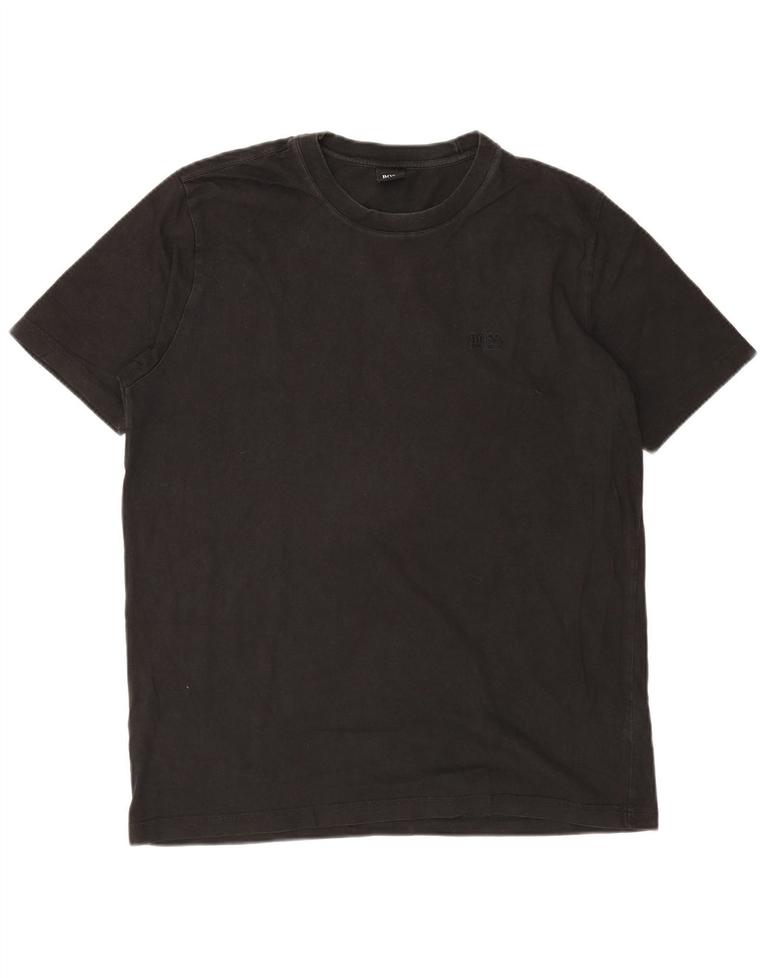 HUGO BOSS Herre T-Shirt Top XL Sort Bomuld