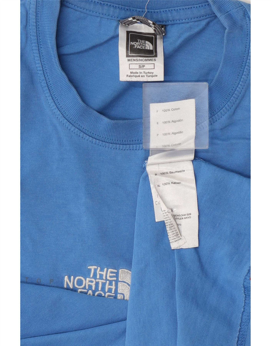 The North Face Herre T-Shirt Top Lille Blå Bomuld