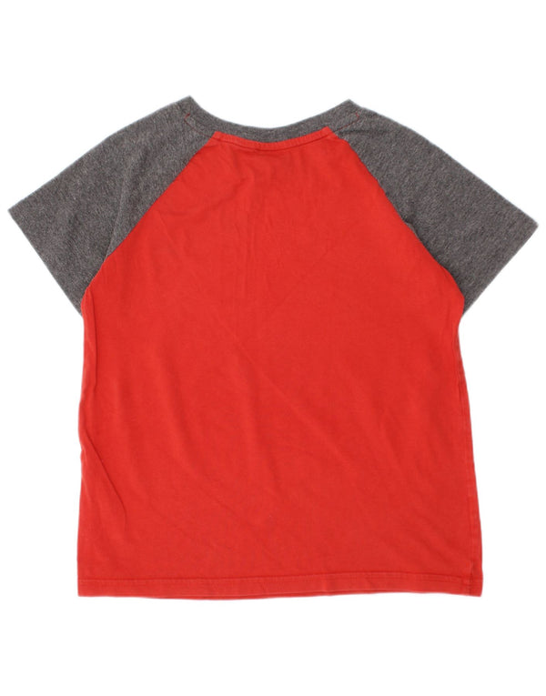 Puma Boys Grafisk T-Shirt Top 5-6 år XS Rød Colourblock Bomuld