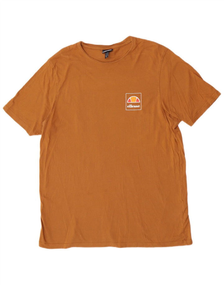 Ellesse Dame Grafisk T-Shirt Top 2XL Brun Bomuld