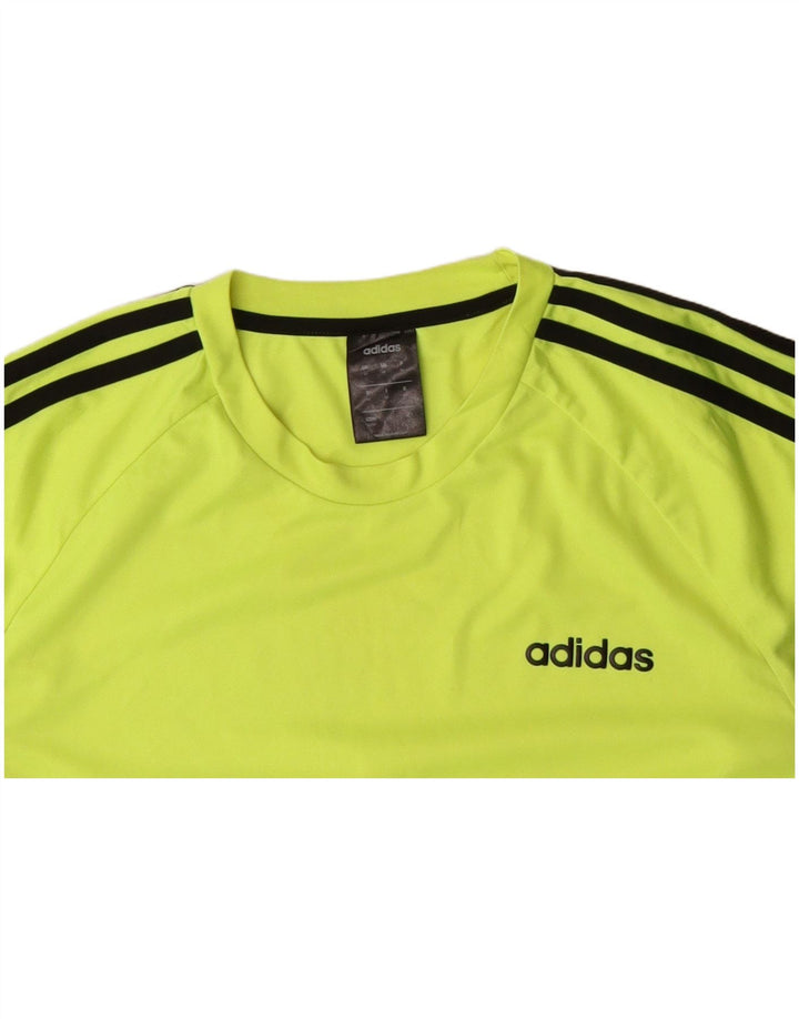 ADIDAS Herre Climalite T-Shirt Top Medium Grøn Polyester