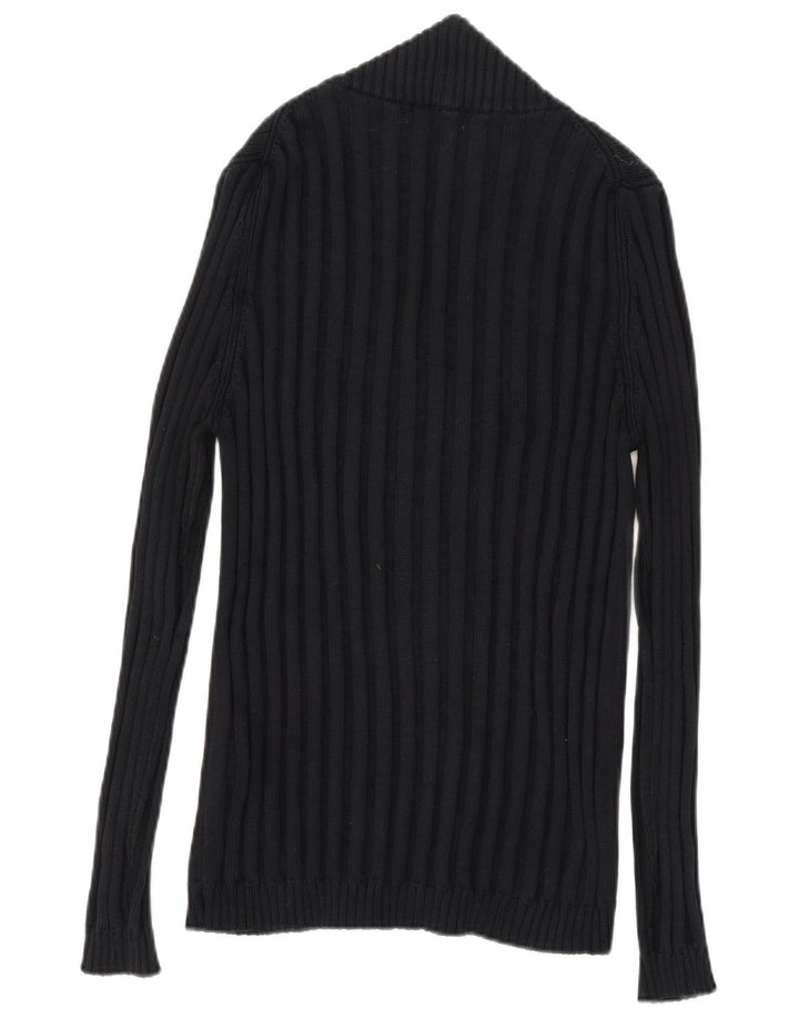 Zara herre cardigan sweater XL marineblå bomuld