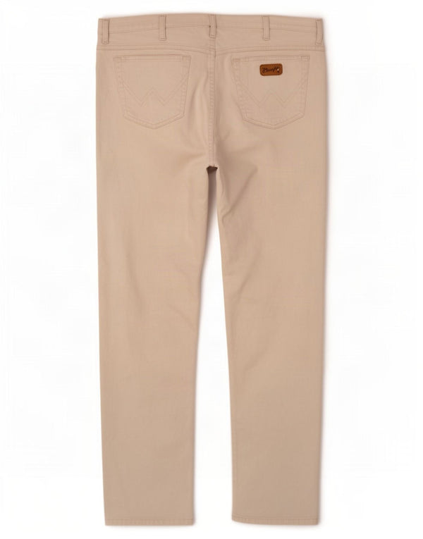 Wrangler Herre Texas Straight Casual Bukser W40 L32 Off White Bomuld