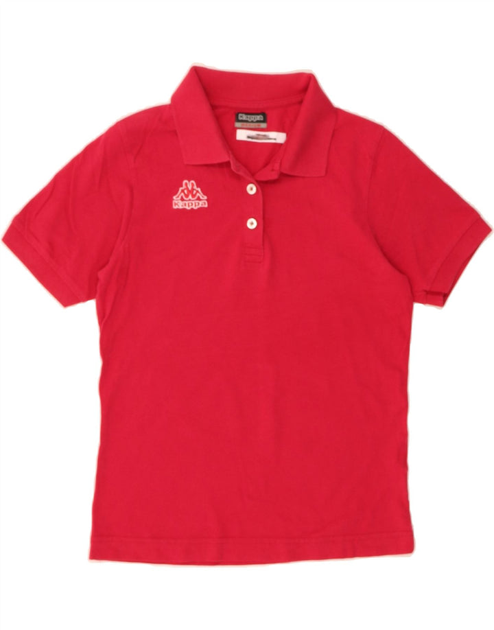 KAPPA Womens Polo Shirt UK 12 Medium Red Vintage Kappa and Second-Hand Kappa from Messina Hembry 