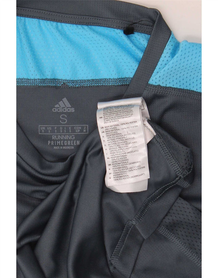 Adidas Herre Aeroready T-Shirt Top Lille Grå Colourblock Polyester
