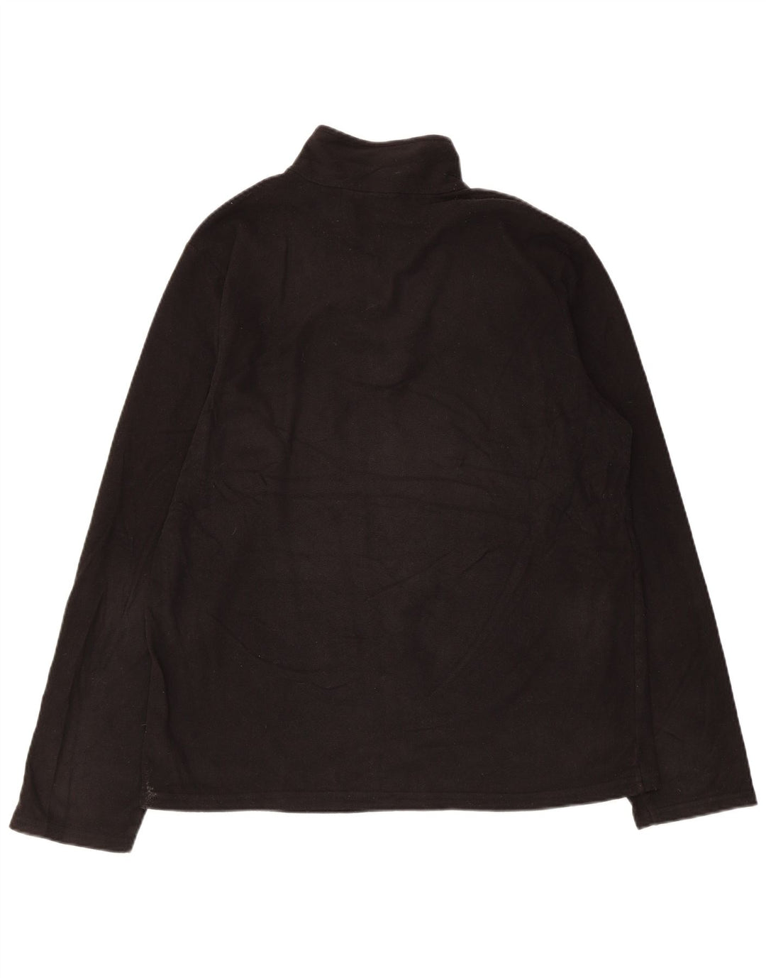 MOUNTAIN WAREHOUSE Mens Zip Neck Fleece Jumper Medium Black
