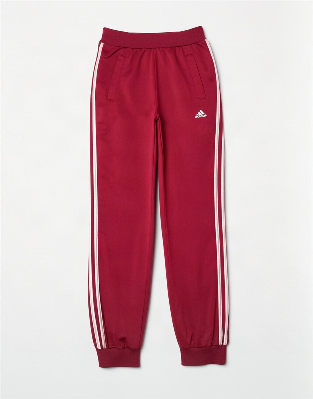 Adidas Dame træningsdragt Bukser Joggers UK 16 Large Maroon Polyester