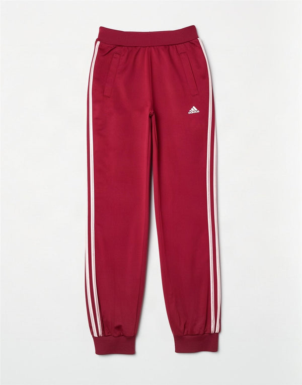 Adidas Womens Tracksuit Trousers Joggers UK 16 Large Maroon Polyester