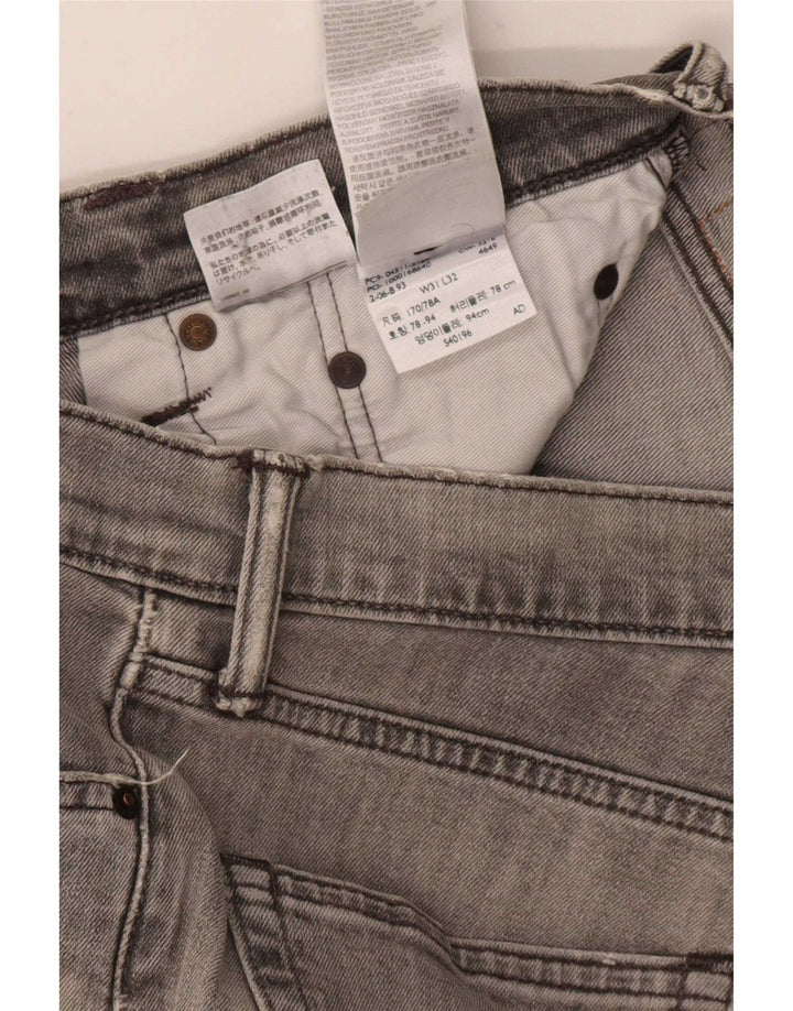 Levi's Herre 511 Distressed Slim Jeans W31 L32 Grå Bomuld