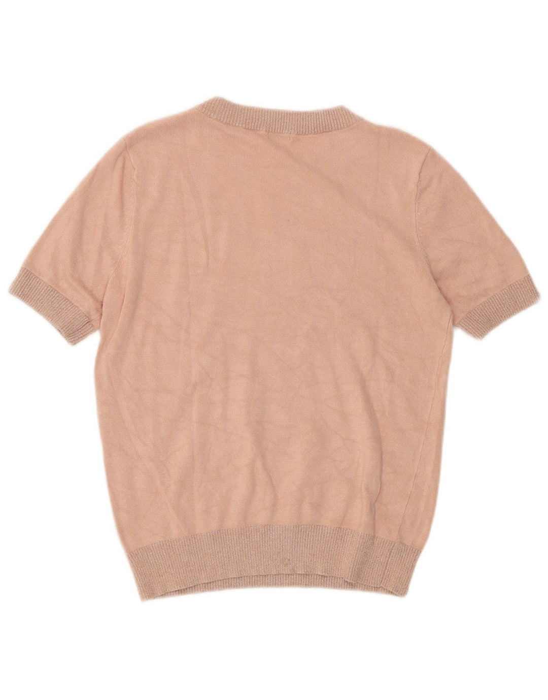 GUESS Womens Graphic Crew Neck Jumper Sweater UK 10 Small Pink