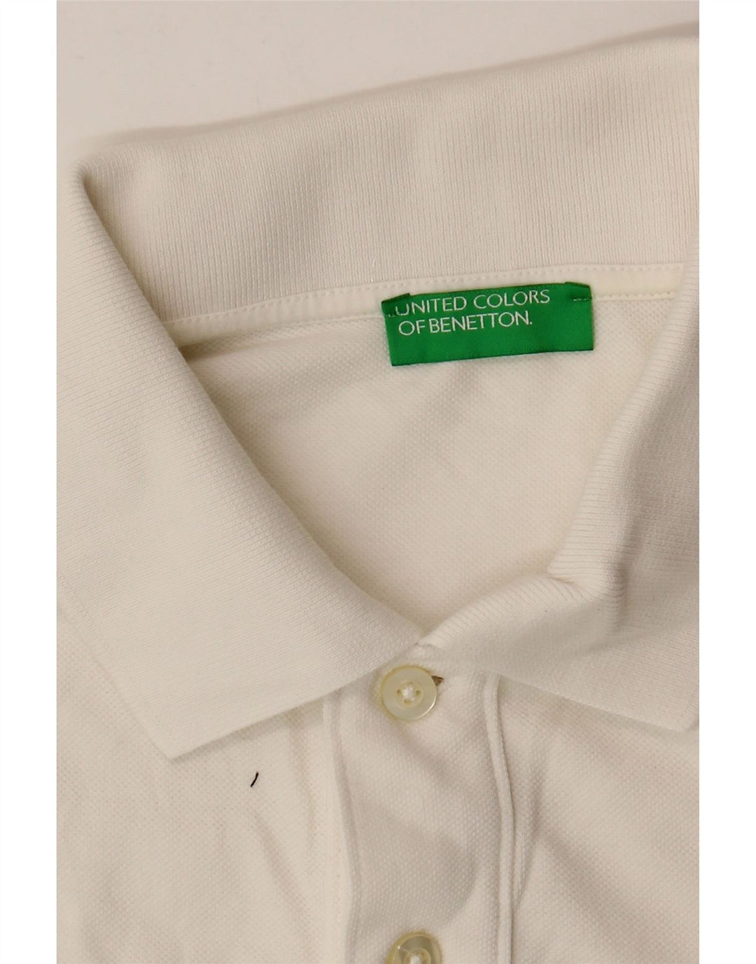 BENETTON Herre poloshirt Medium White