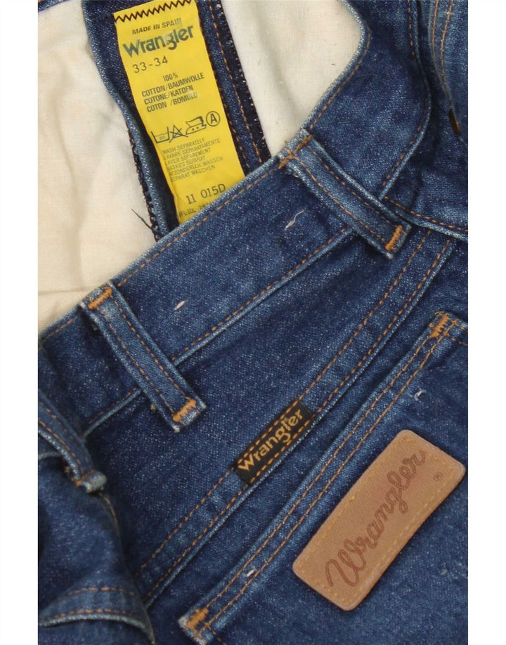 Wrangler Slim Jeans til mænd W33 L32 blå bomuld
