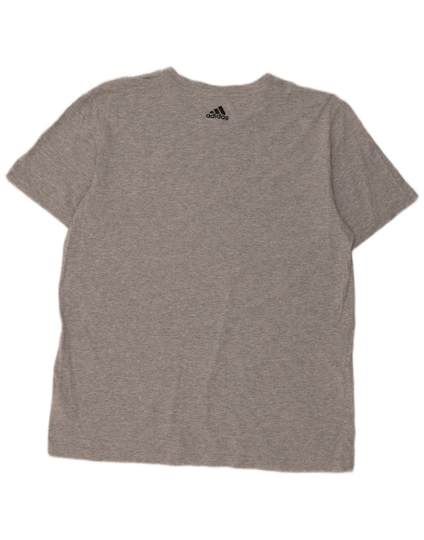 Adidas Mens Graphic T-Shirt Top Large Grey Cotton