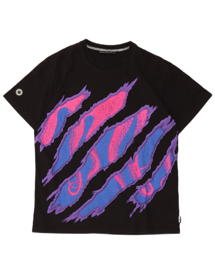 Octopus Herre Grafisk T-Shirt Top Medium Sort
