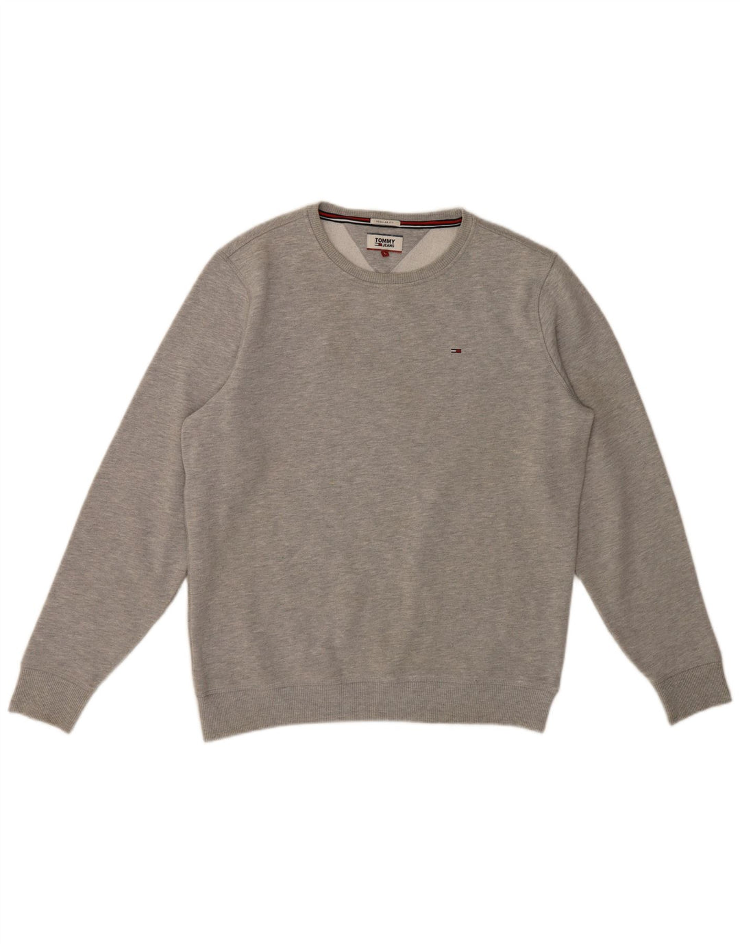 Tommy Hilfiger Herre Regular Fit Sweatshirt Jumper Stor Grå Bomuld