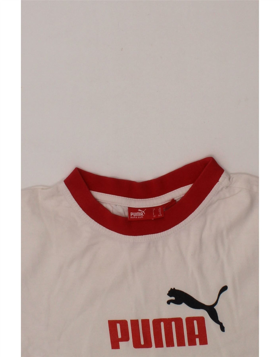 PUMA Boys Graphic T-Shirt Top 9-10 Years White Vintage Puma and Second-Hand Puma from Messina Hembry 
