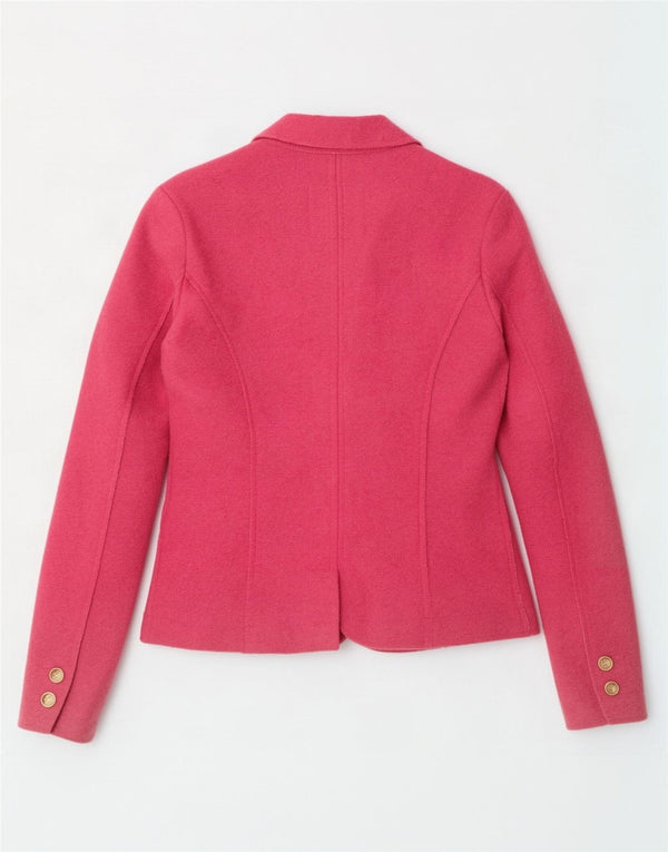 Rifle Dame 2 Button Blazer Jacket UK 14 Large Pink Wool