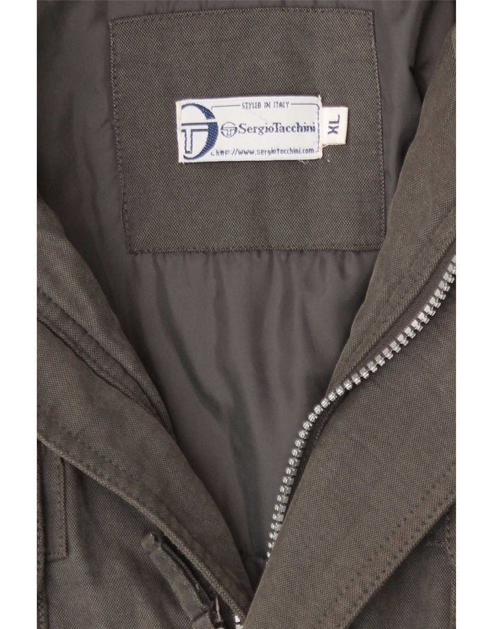 Sergio Tacchini Herre hættepolstret jakke UK 42 XL Grå