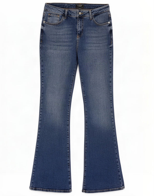 Lipsy Womens Flared Jeans UK 10 Small W27 L32 Blue Cotton
