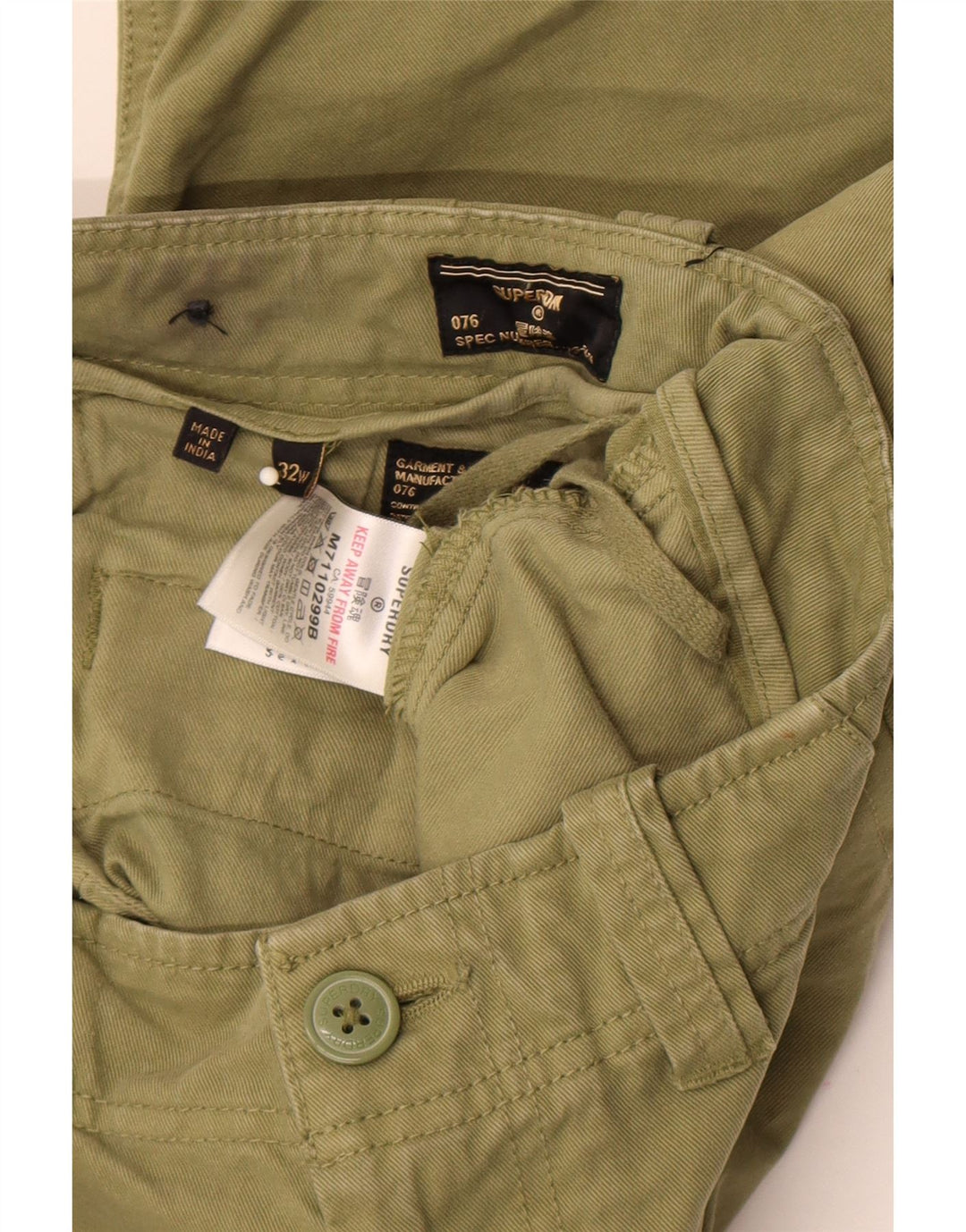 Superdry Herre Cargo Shorts W32 Medium Khaki Bomuld
