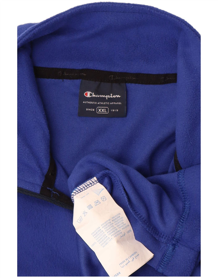 Champion Herre Fleece Jumper med lynlås 2XL Blå Polyester