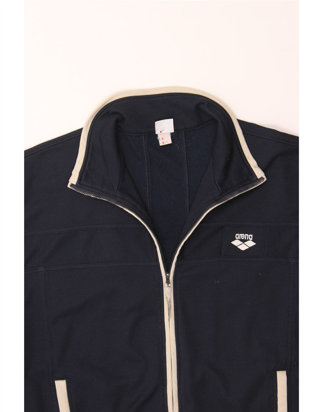 ARENA Mens Tracksuit Top Jacket Large Navy Blue Polyester Vintage Arena and Second-Hand Arena from Messina Hembry 