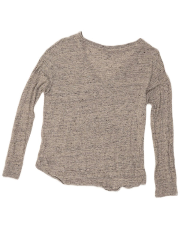 Massimo Dutti Dame Top Langærmet UK 12 Medium Grå Flecked