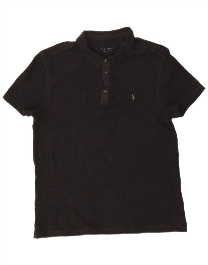 All Saints Herre Polo Shirt Stor Sort Bomuld