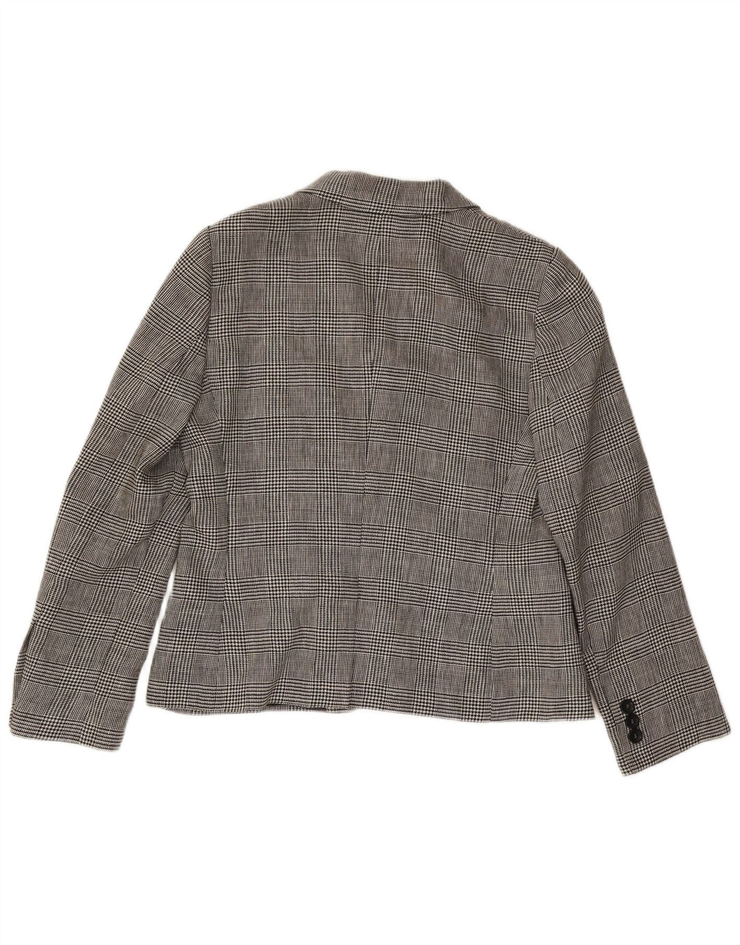 Luisa Spagnoli Dame 3-knaps blazerjakke IT 46 Large Grå Houndstooth
