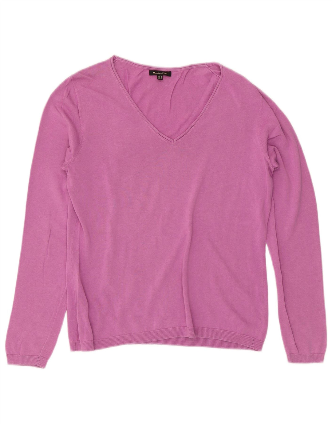 Massimo Dutti Dame V-hals sweater UK 14 Medium Pink