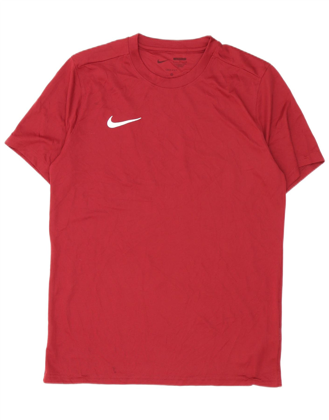 Nike Herre Dri Fit Slim T-Shirt Top Stor Burgundy Polyester