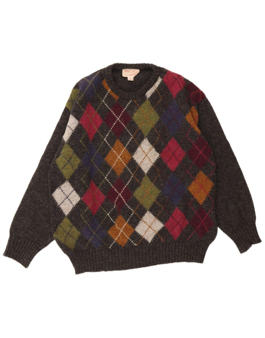 Rifle Herre Crew Neck Jumper Sweater XL Grå Argyle/Diamond Wool