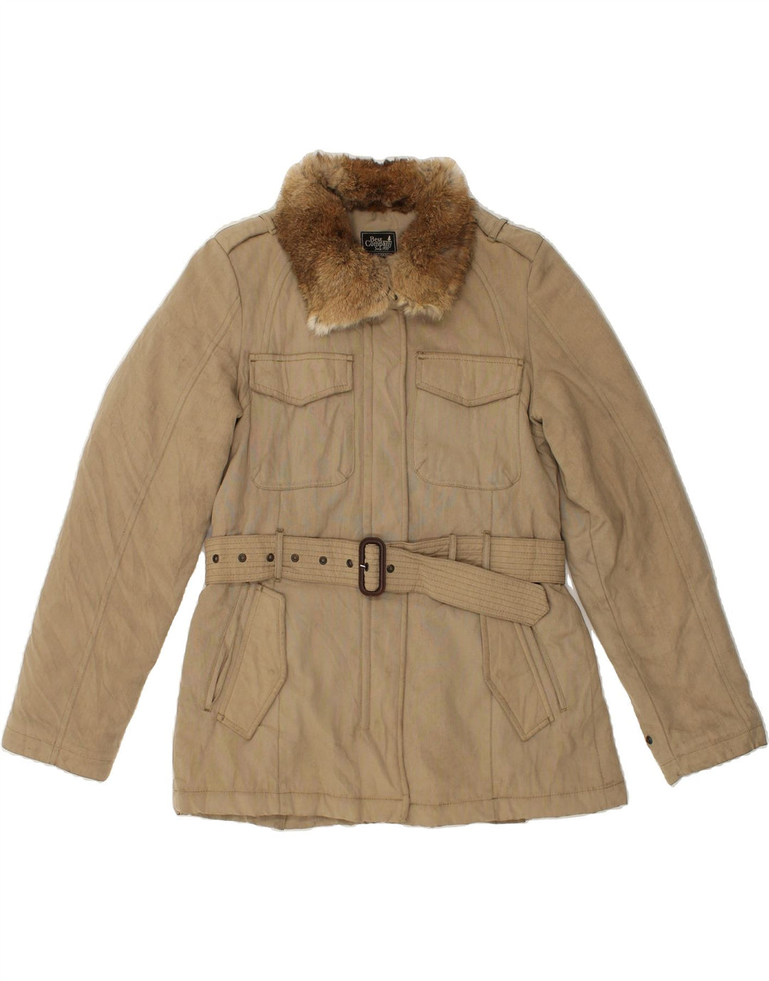 BEST COMPANY Womens Windbreaker Jacket UK 14 Medium Beige Polyamide | Vintage Best Company | Thrift | Second-Hand Best Company | Used Clothing | Messina Hembry 
