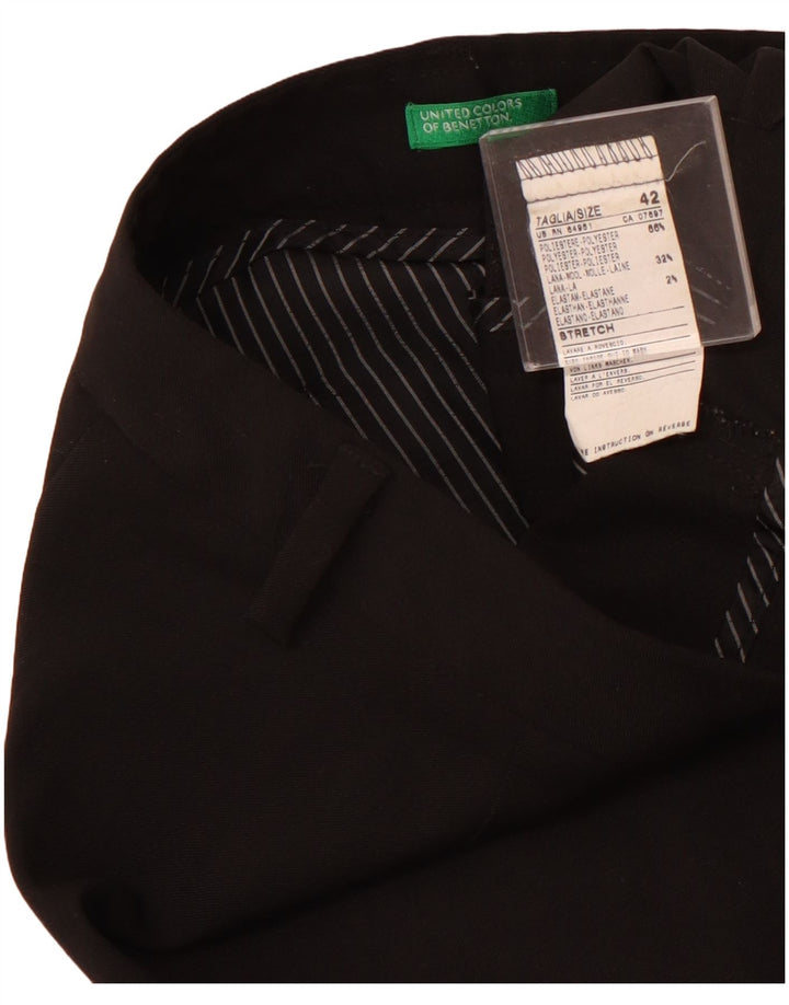 BENETTON Womens Casual Shorts IT 42 Medium W30  Black Polyester