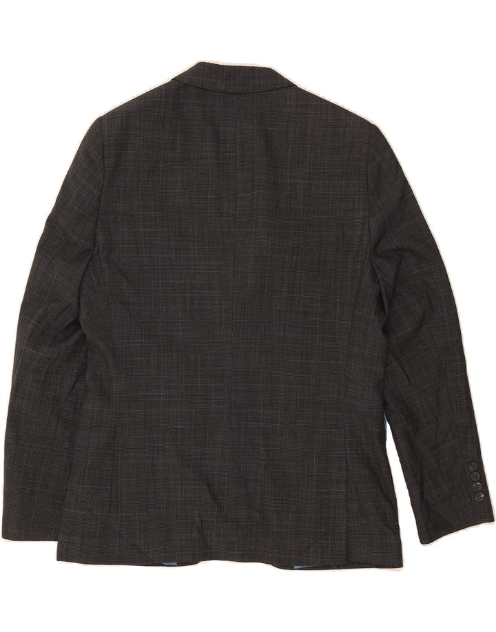 PENGUIN Mens Slim Fit 2 Button Blazer Jacket UK 40 Large Black Check Vintage Penguin and Second-Hand Penguin from Messina Hembry 