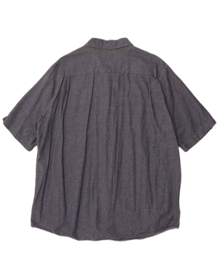 WRANGLER Kortærmet Herreskjorte 2XL Blå Bomuld