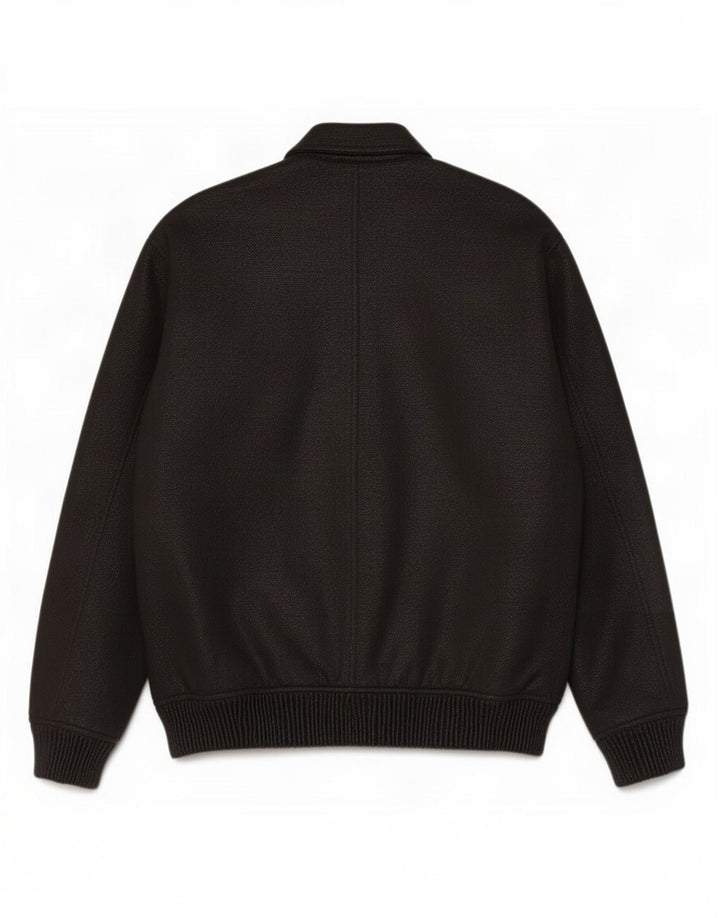 Zara Bomber Jacket UK 40 Large Black Flecked Polyester