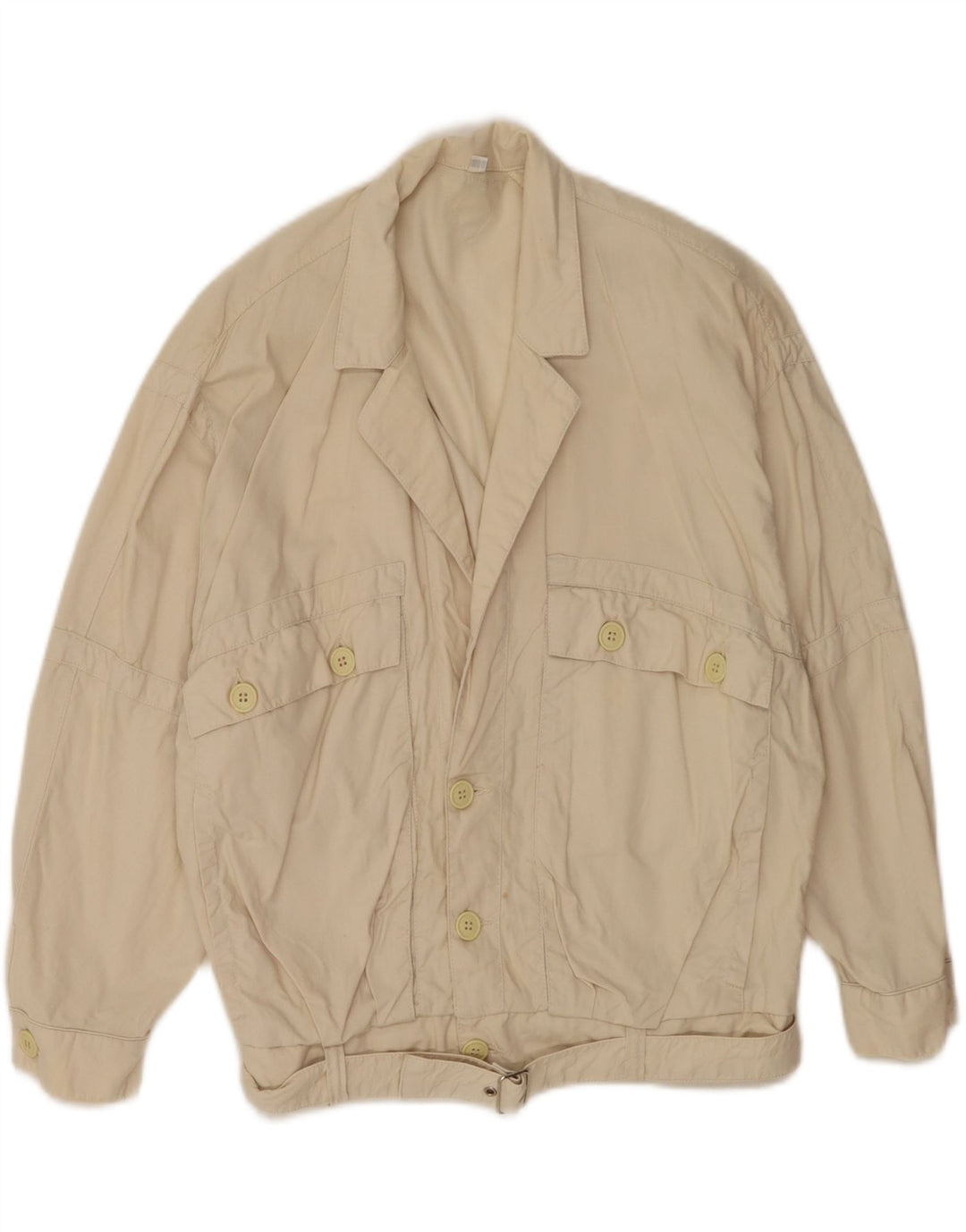 Swinger Herre Batwing Bomber Jacket UK 44 2XL Beige Bomuld