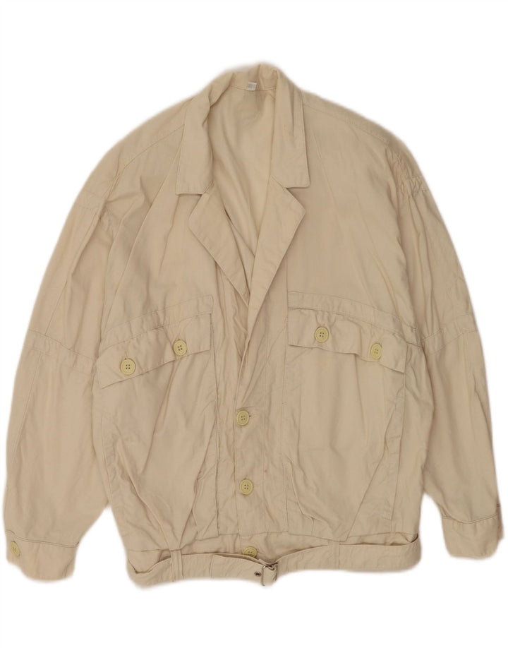 Swinger Herre Batwing Bomber Jacket UK 44 2XL Beige Bomuld
