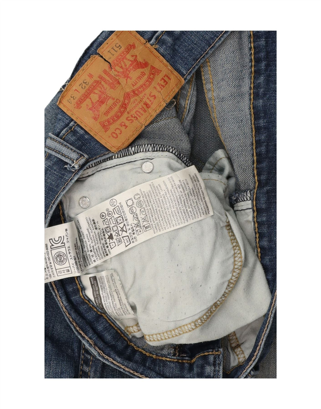 LEVI'S Mens 511 Slim Jeans W32 L29 Blue Cotton Vintage Levi's and Second-Hand Levi's from Messina Hembry 