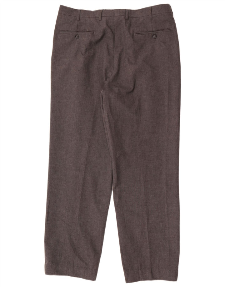 Yves Saint Laurent Herre lige jakkesæt bukser W36 L30 Grå polyester