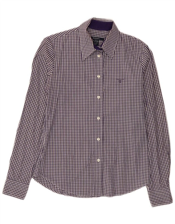 Gant Dameskjorte UK 10 Lille Lilla Gingham Bomuld