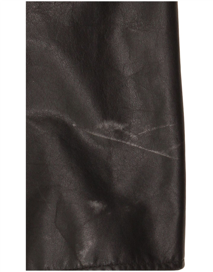 Vintage herre læderfrakke IT 54 2XL sort læder