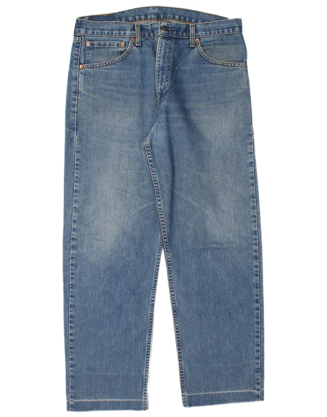 LEVI'S Herre 521 Højtaljede tilspidsede jeans W36 L30 Blå Bomuld