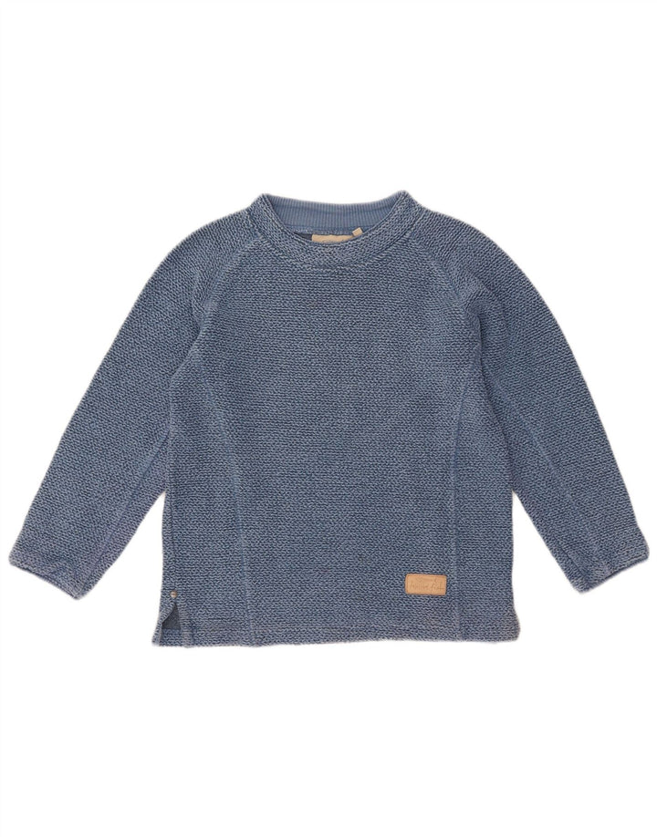 WEIRD FISH Dame Sweatshirt Jumper UK 14 Medium Blue Bomuld