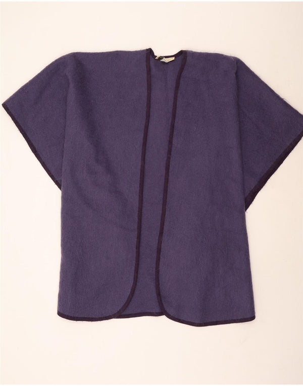 Weinberg Womens Open Poncho Coat UK 16 Large Purple Uld