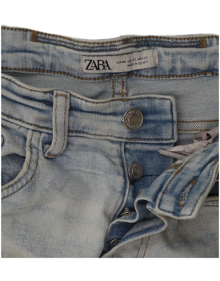 Zara Herre Distressed Skinny Jeans EU 40 Medium W31 L29 Blå