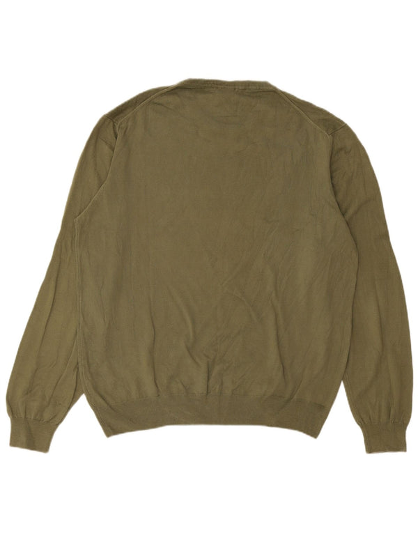 Conte of Florence Herre sweater med rund hals 2XL grøn bomuld